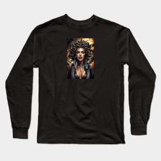 Angry Medusa Gorgon Long Sleeve T-Shirt